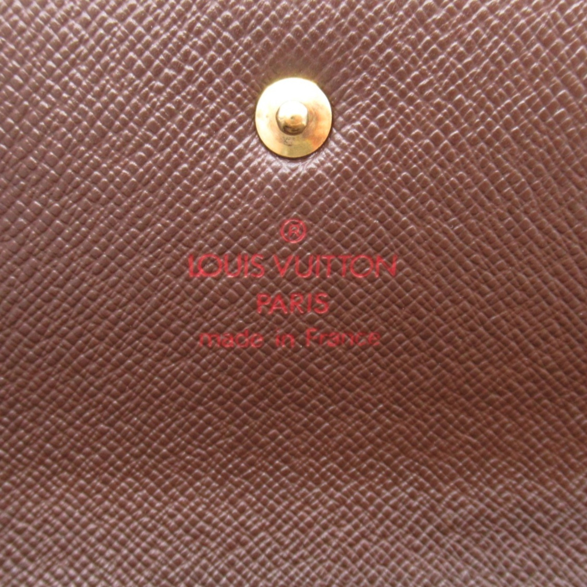 LOUIS VUITTON Portefeiulle International Tri-fold Long Wallet Brown Ebene Damier PVC coated canvas N61217