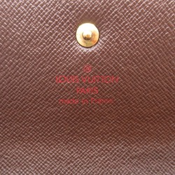 LOUIS VUITTON Portefeiulle International Tri-fold Long Wallet Brown Ebene Damier PVC coated canvas N61217