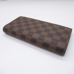 LOUIS VUITTON Portefeiulle International Tri-fold Long Wallet Brown Ebene Damier PVC coated canvas N61217