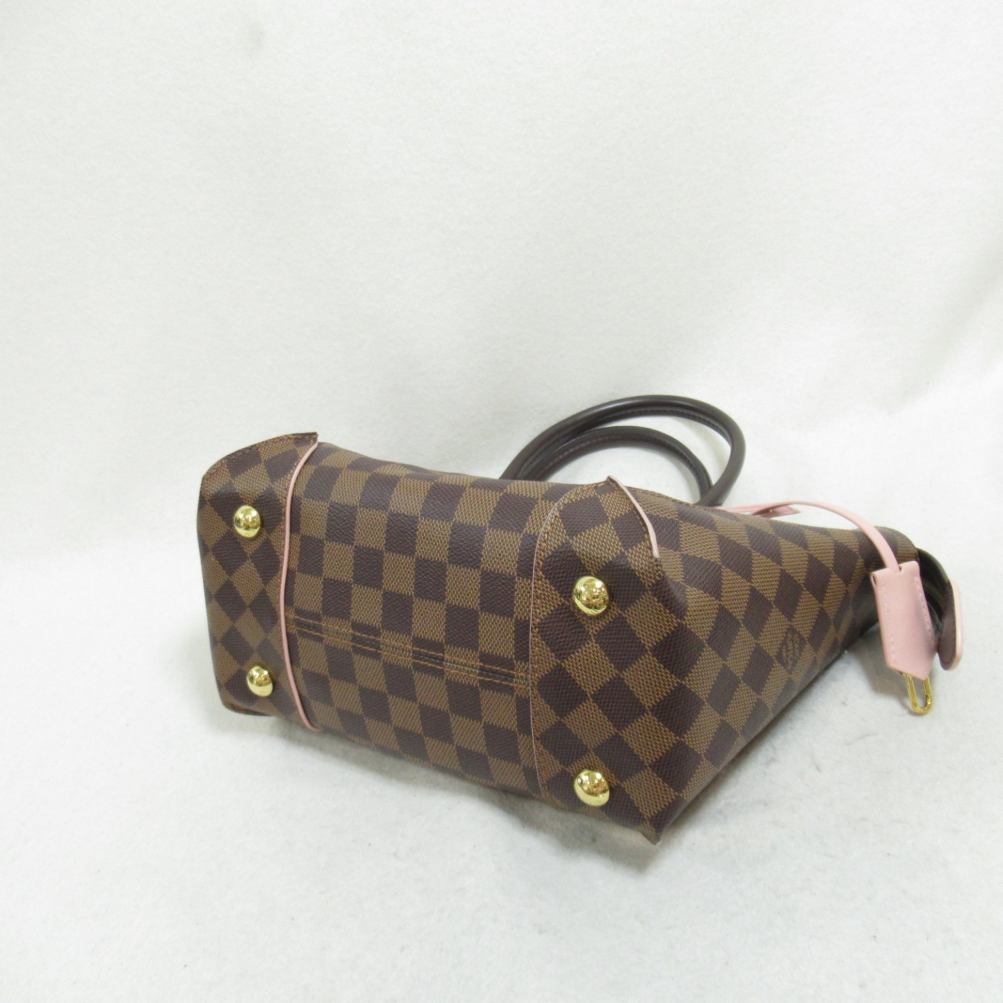 LOUIS VUITTON Kaisa Tote PMTote Bag Brown Pink Rose valerine Damier PVC coated canvas N41554