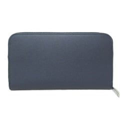 BALLY Round long wallet Navy Midnight Navy leather 6304923