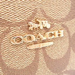 COACH 2way hand bag Beige Black canvas Signature Coated Canvas C1786