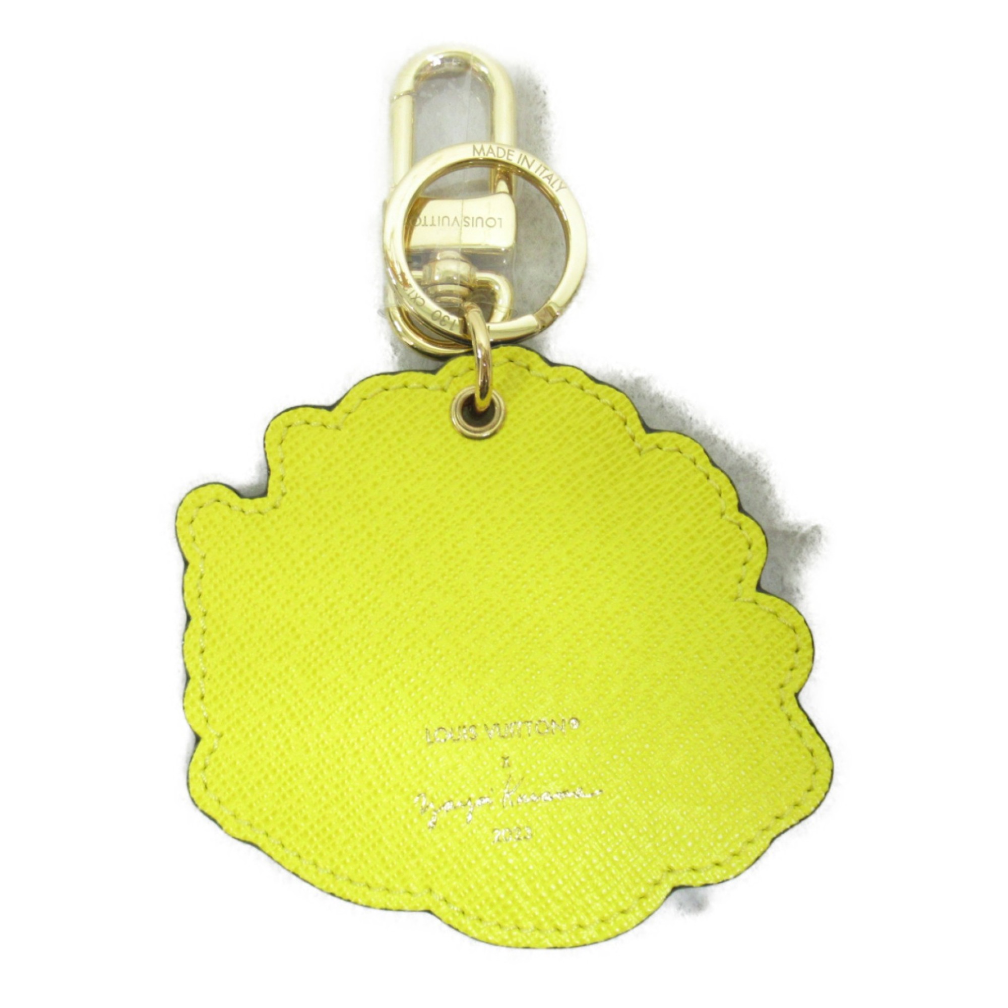 LOUIS VUITTON LVxYK Ruto Craie Face Keychain Yellow leather M01130