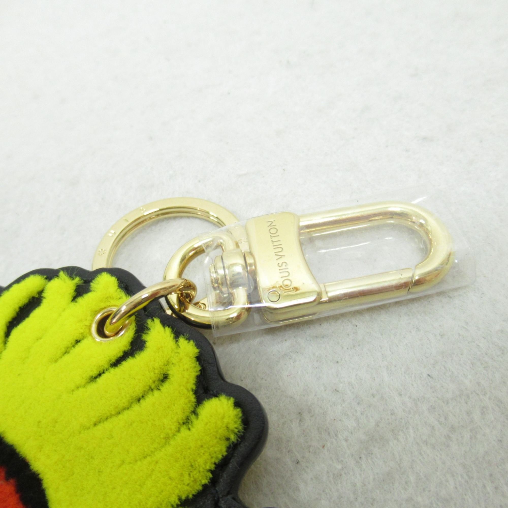 LOUIS VUITTON LVxYK Ruto Craie Face Keychain Yellow leather M01130