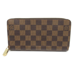 LOUIS VUITTON Zippy wallet Brown Rose valerine Damier PVC coated canvas N60046