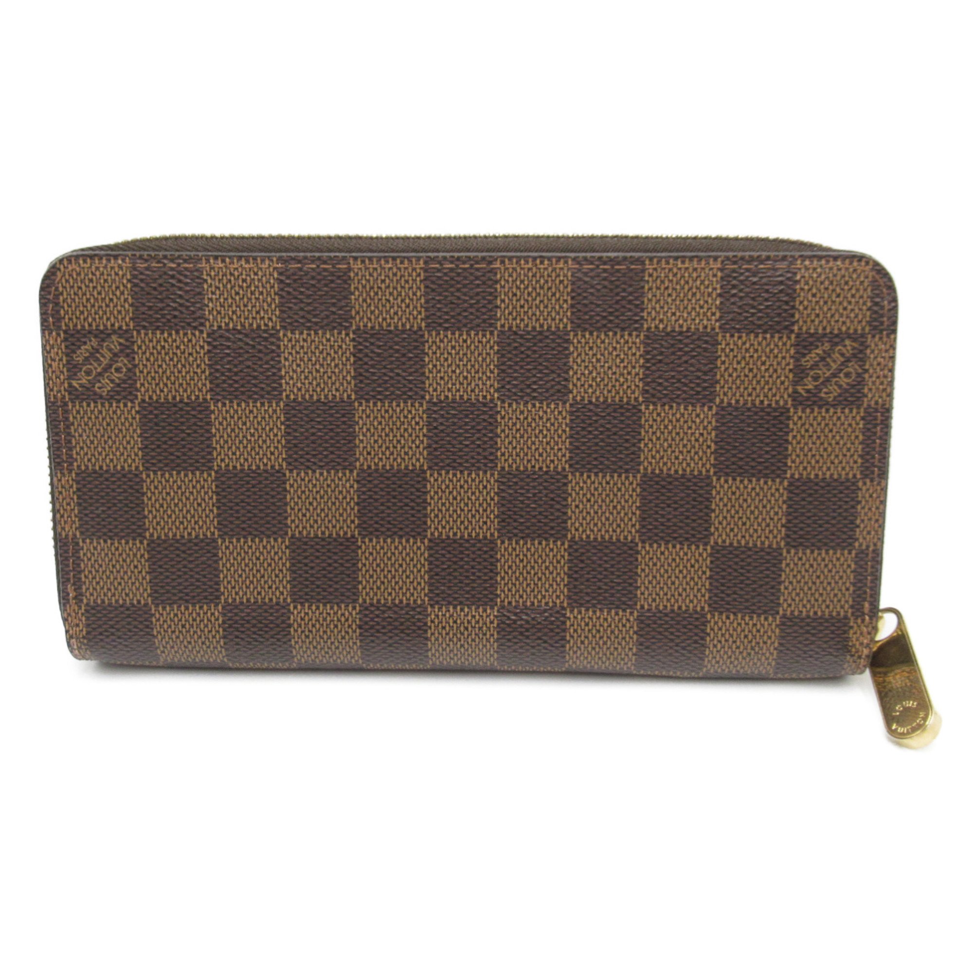 LOUIS VUITTON Zippy wallet Brown Rose valerine Damier PVC coated canvas N60046