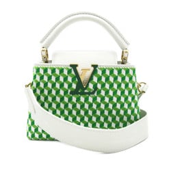 LOUIS VUITTON CapucineMINI 2wayShoulder Bag White Green Blanc/Vert Taurillon Clemence Leather leather M59879