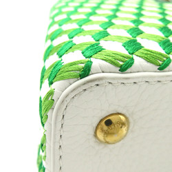 LOUIS VUITTON CapucineMINI 2wayShoulder Bag White Green Blanc/Vert Taurillon Clemence Leather leather M59879