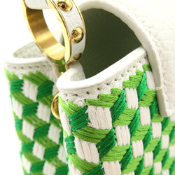 LOUIS VUITTON CapucineMINI 2wayShoulder Bag White Green Blanc/Vert Taurillon Clemence Leather leather M59879