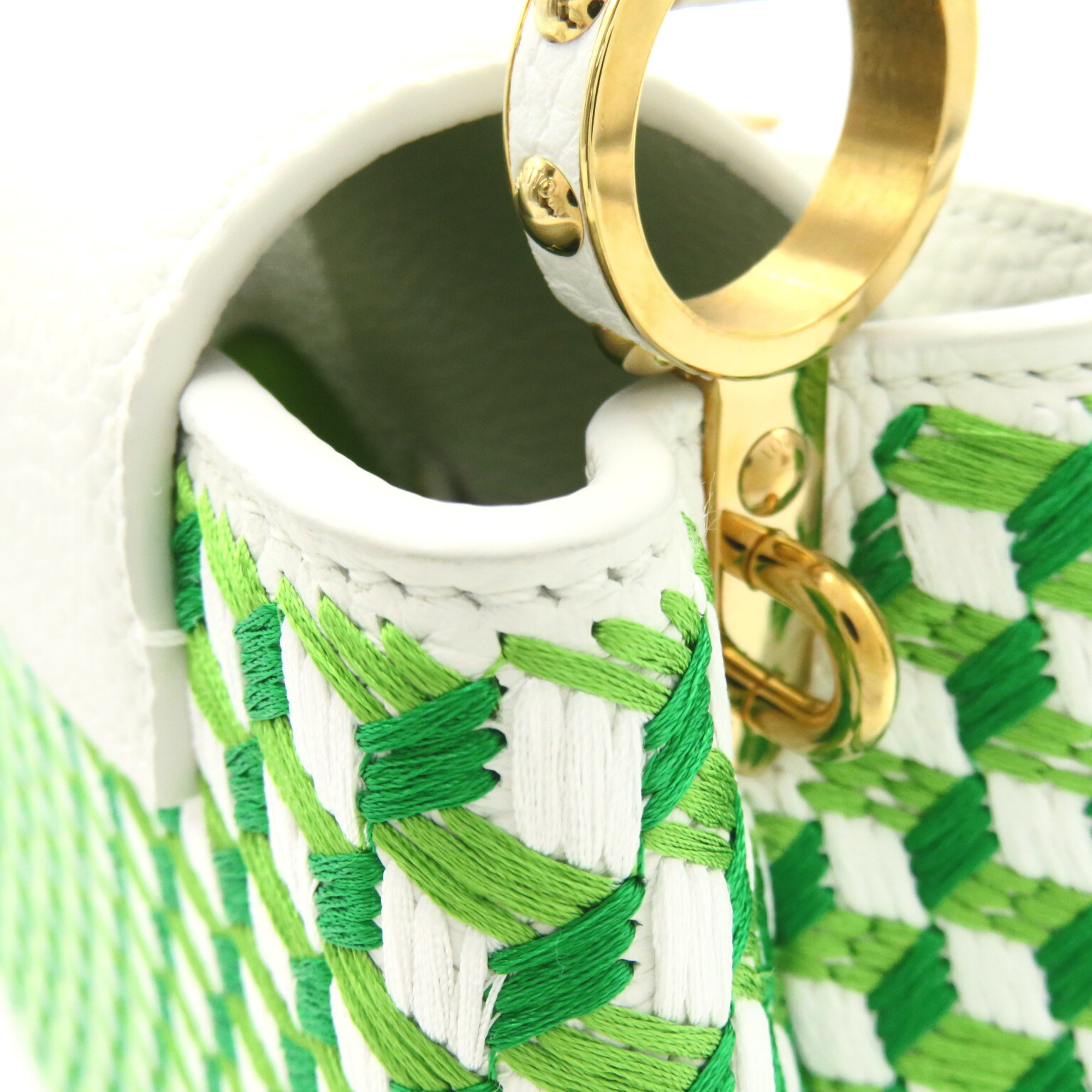 LOUIS VUITTON CapucineMINI 2wayShoulder Bag White Green Blanc/Vert Taurillon Clemence Leather leather M59879