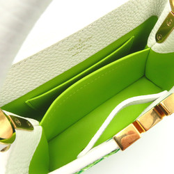 LOUIS VUITTON CapucineMINI 2wayShoulder Bag White Green Blanc/Vert Taurillon Clemence Leather leather M59879