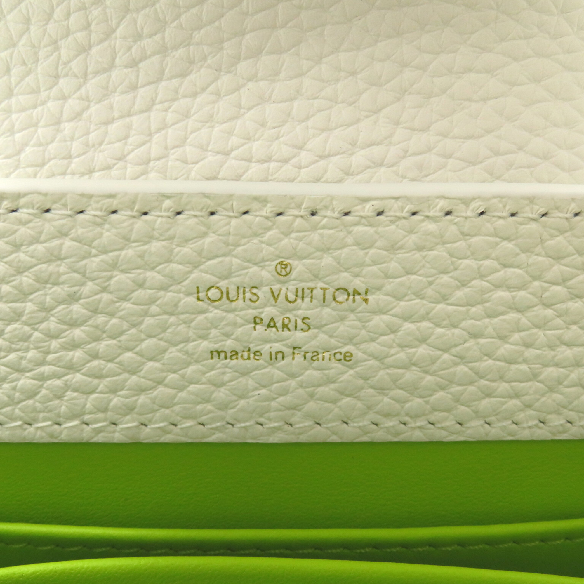 LOUIS VUITTON CapucineMINI 2wayShoulder Bag White Green Blanc/Vert Taurillon Clemence Leather leather M59879