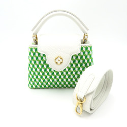 LOUIS VUITTON CapucineMINI 2wayShoulder Bag White Green Blanc/Vert Taurillon Clemence Leather leather M59879