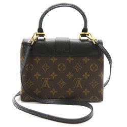 LOUIS VUITTON Rocky BB 2way Shoulder Bag Brown Black Monogram PVC coated canvas leather M44141