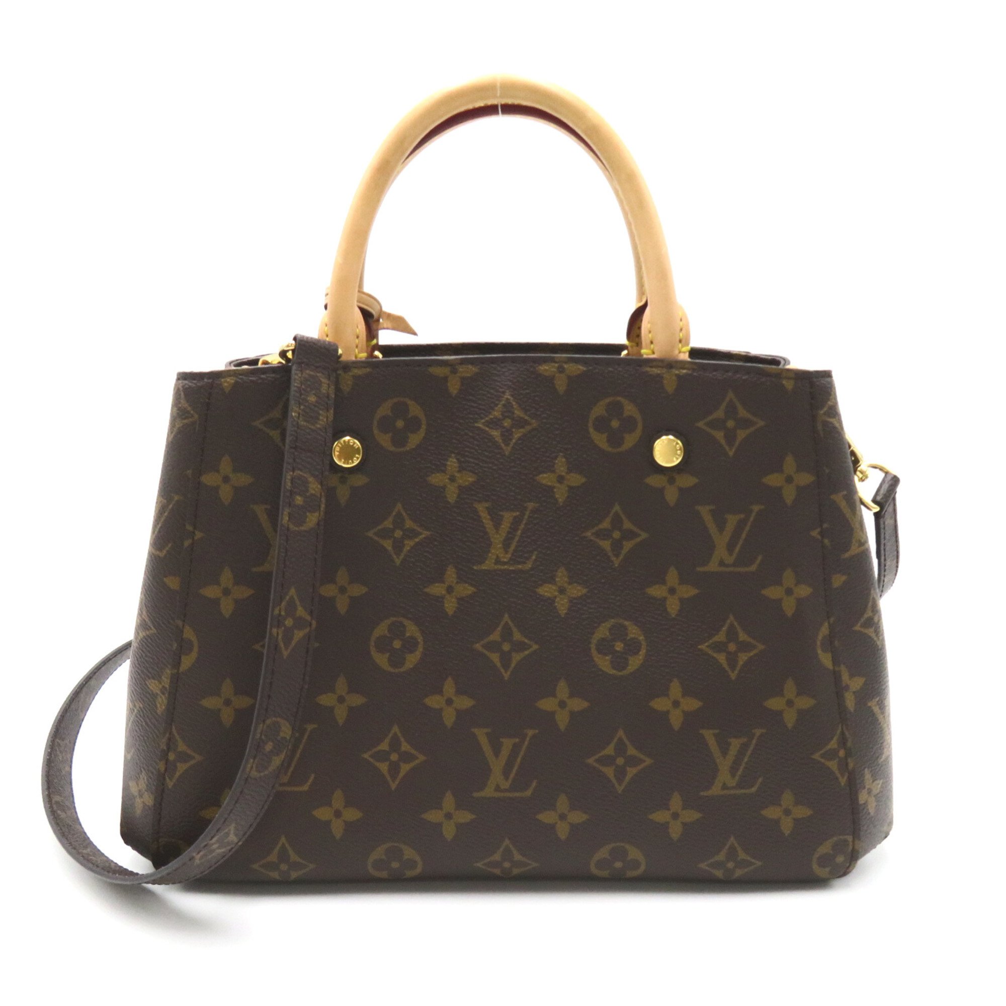 LOUIS VUITTON Montaigne BB Tote Bag 2wayShoulder Brown Monogram PVC coated canvas M41055