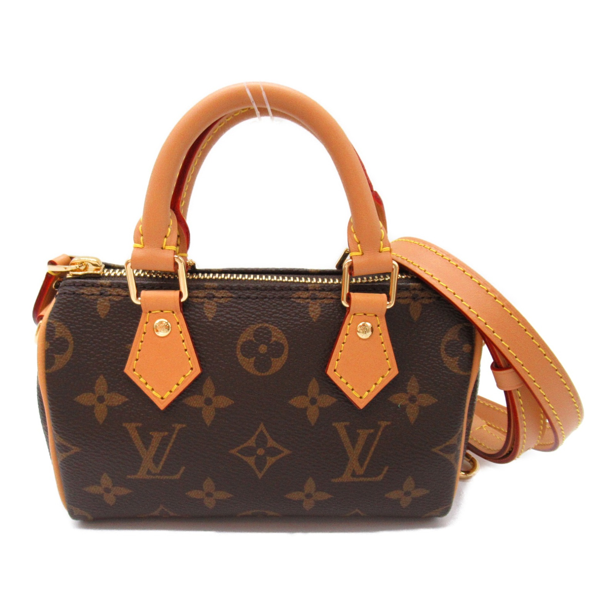 LOUIS VUITTON Nano Speedy Shoulder Bag 2wayShoulder Bag Brown Monogram PVC coated canvas M81085