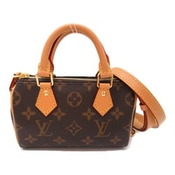 LOUIS VUITTON Nano Speedy Shoulder Bag 2wayShoulder Bag Brown Monogram PVC coated canvas M81085