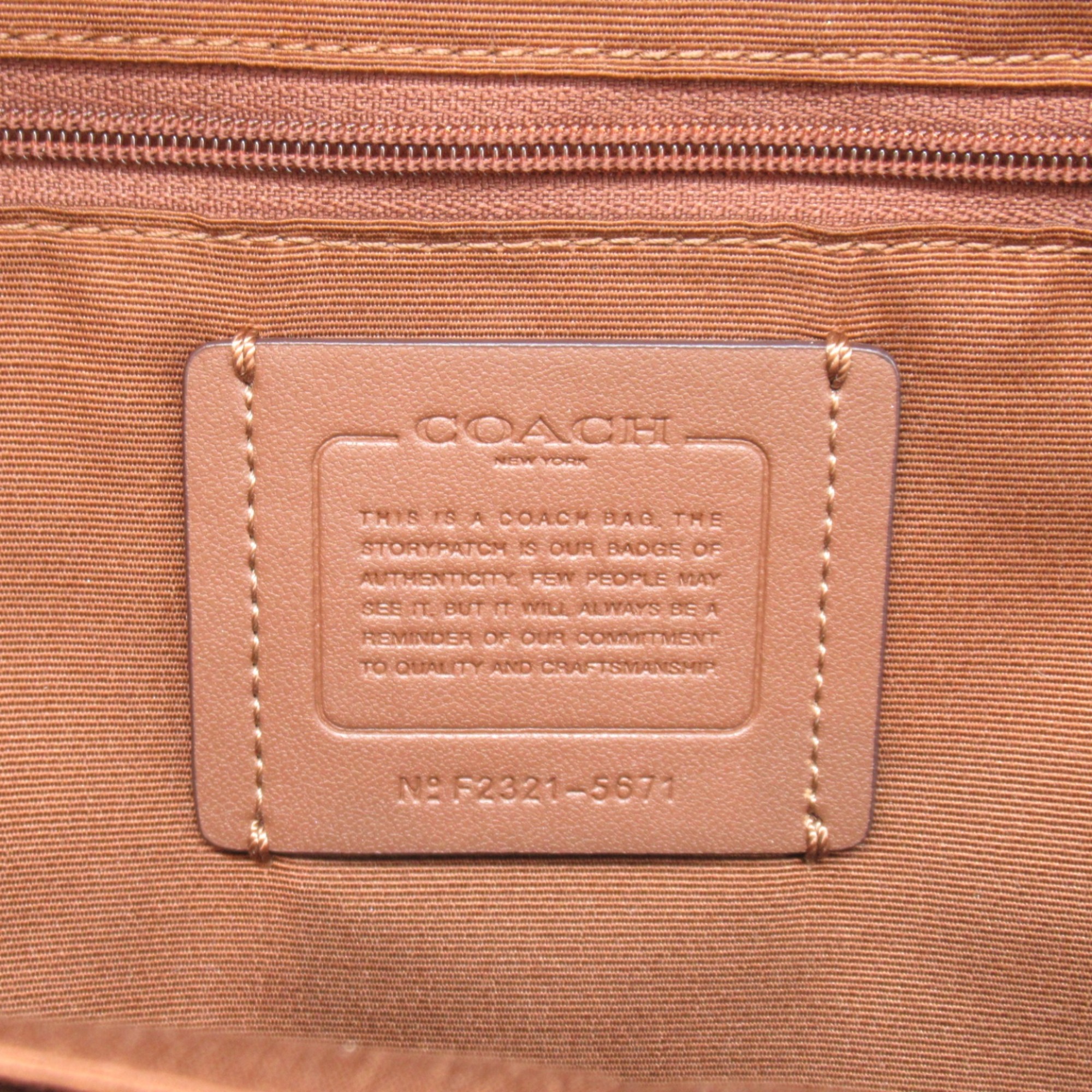 COACH Rucksack Brown PVC coated canvas