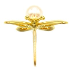 MIKIMOTO Butterfly Pearl Brooch White K18 (Yellow Gold) Pearl