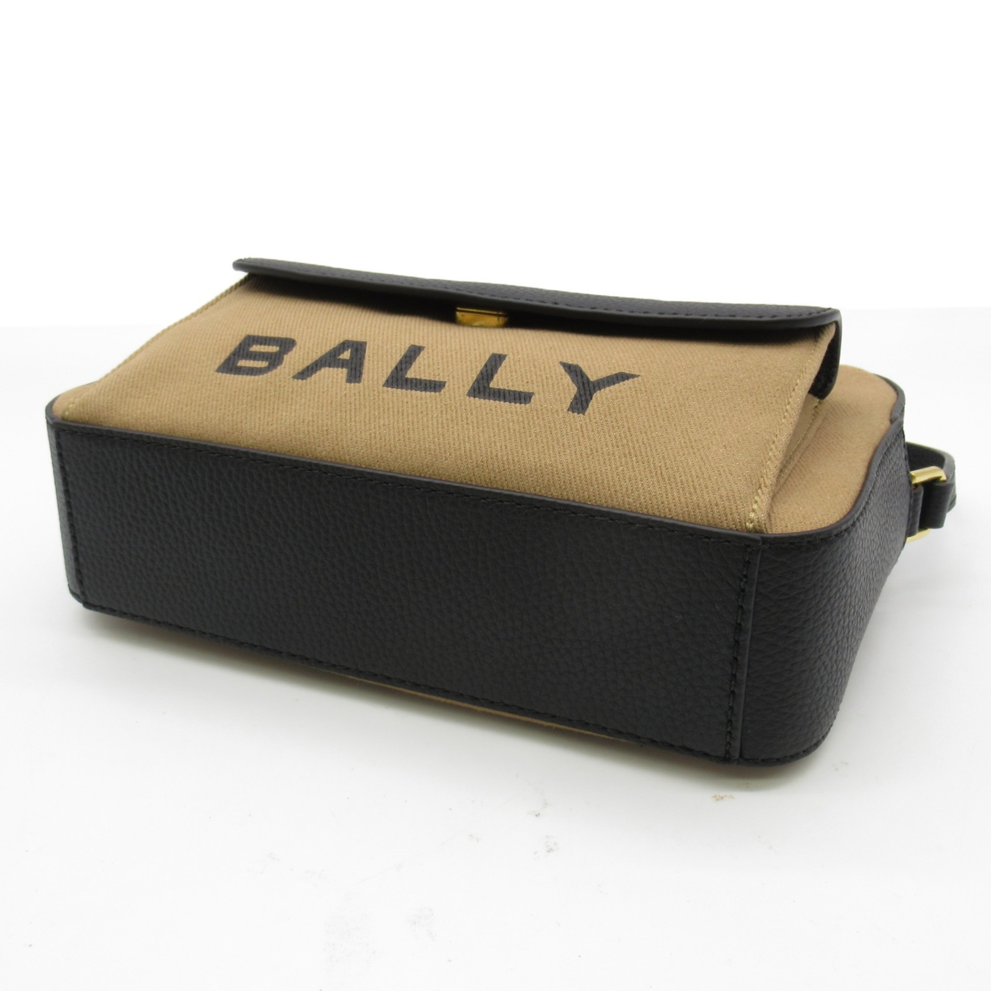 BALLY Shoulder Bag BAR DANIEL Brown Black Fa Brique leather 6304577