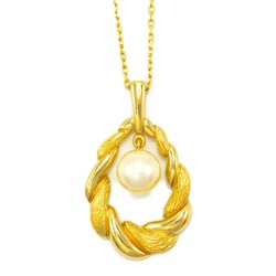 MIKIMOTO Pearl Necklace White K18 (Yellow Gold) Pearl White