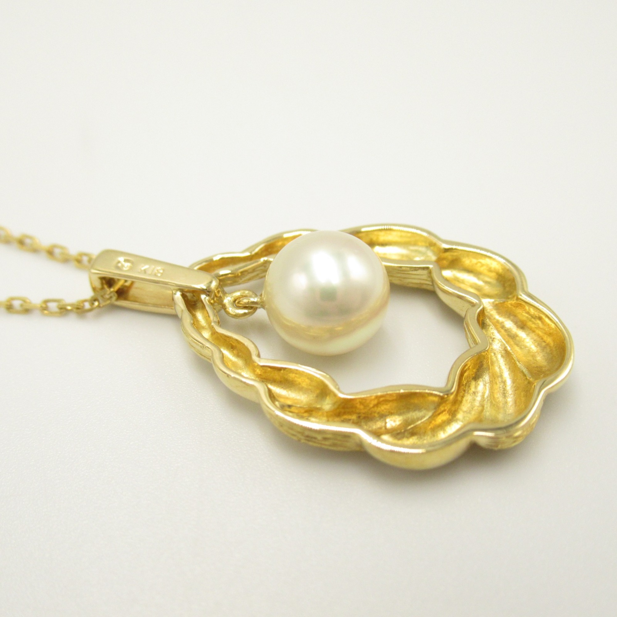 MIKIMOTO Pearl Necklace White K18 (Yellow Gold) Pearl White