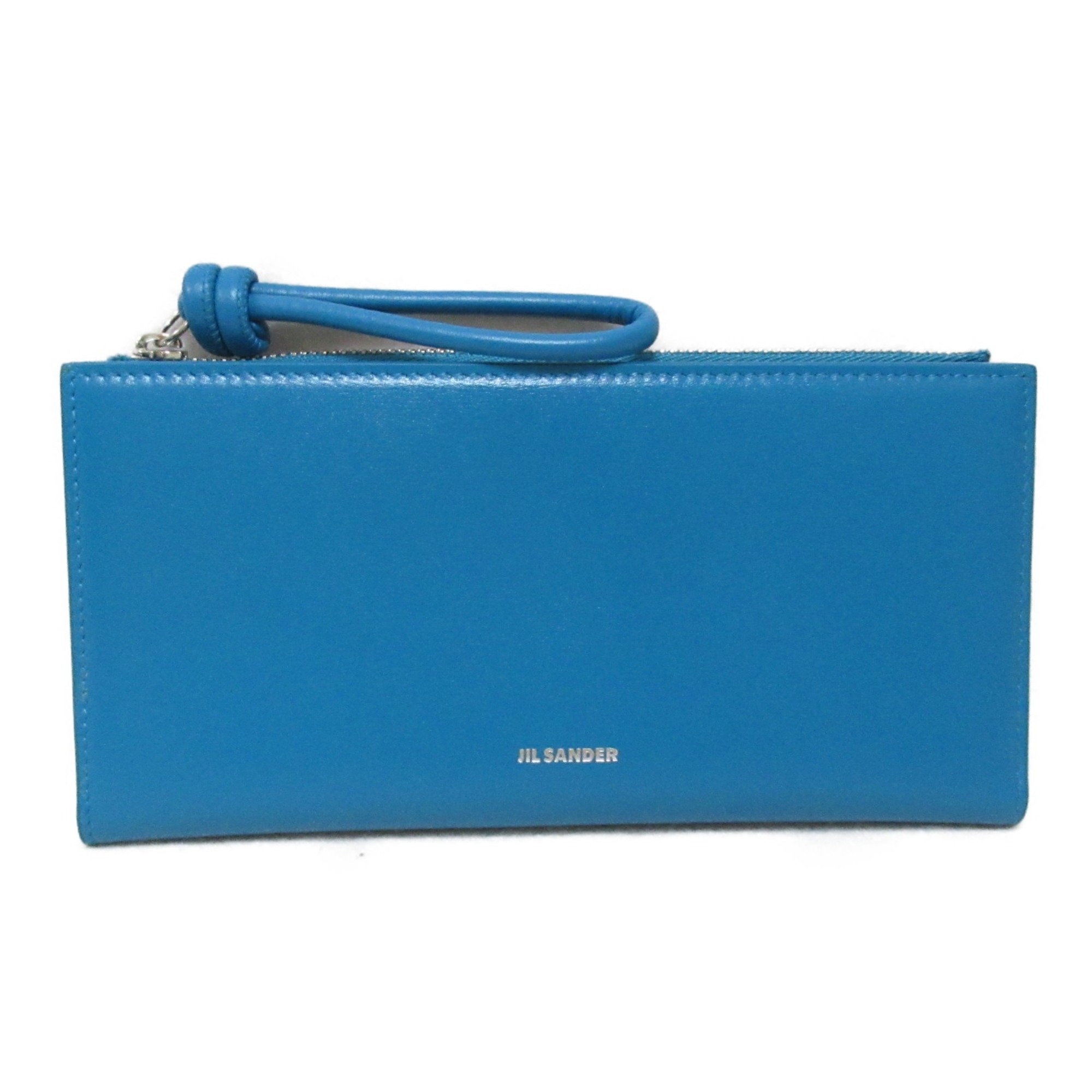 JIL SANDER Bifold long wallet Blue lagoon leather J07UI0008P5354029