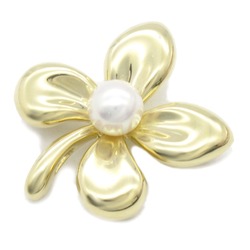 MIKIMOTO Pearl Brooch White K18 (Yellow Gold) Pearl