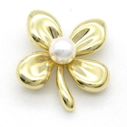 MIKIMOTO Pearl Brooch White K18 (Yellow Gold) Pearl