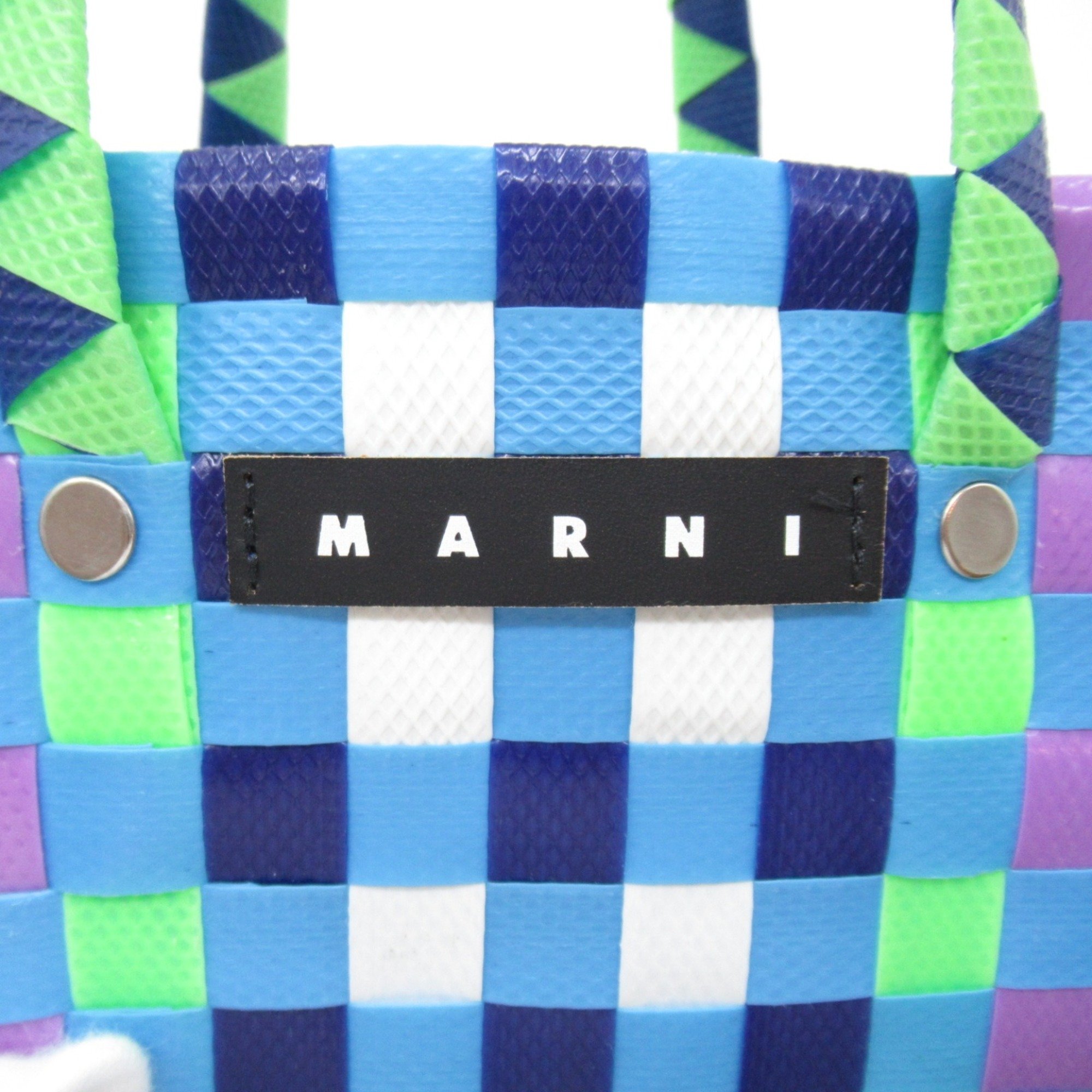 MARNI Woven Micro Basket Bag Tote Bag Mulch color polypropylene M00178M00IW0M845