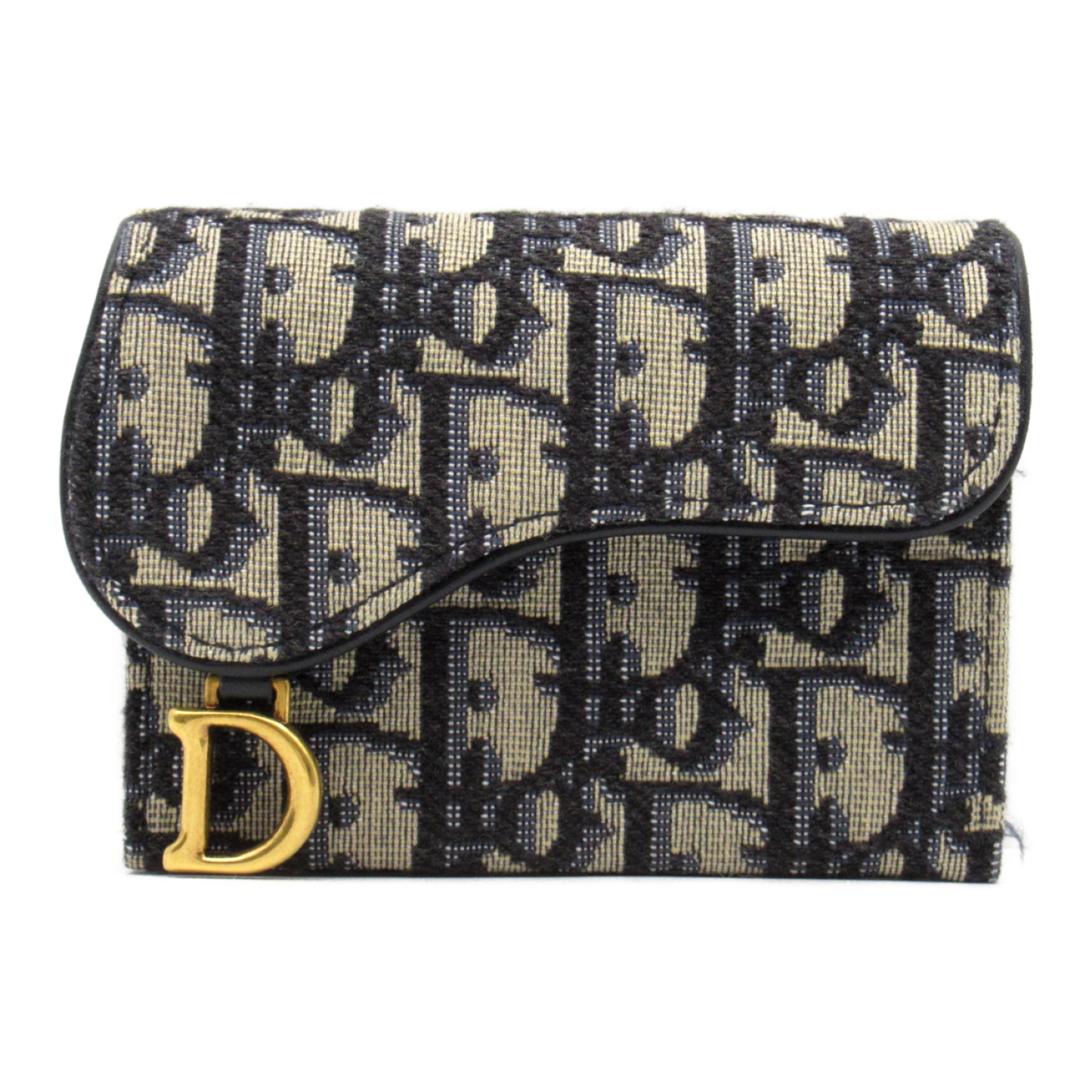 Dior Card Case Navy canvas