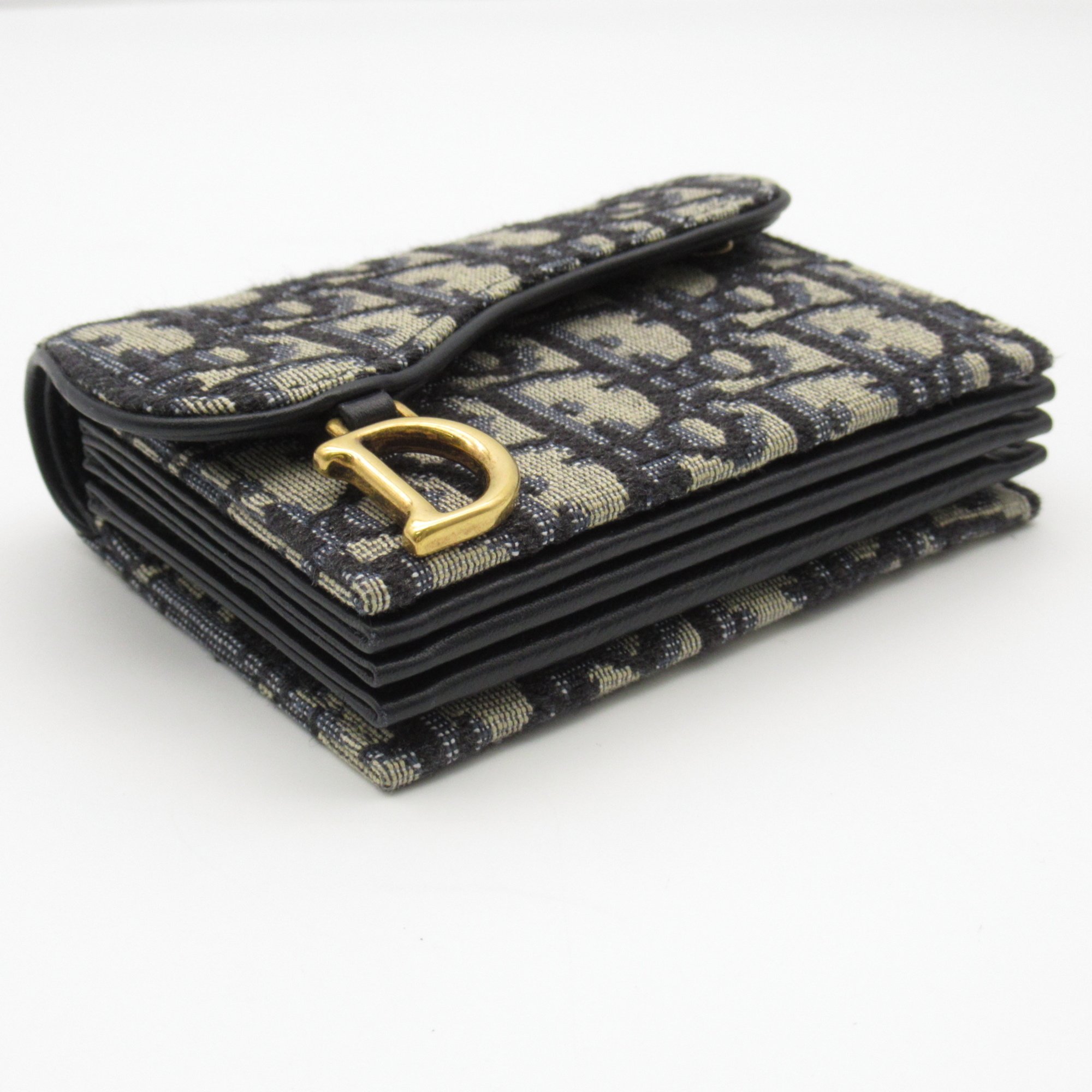 Dior Card Case Navy canvas