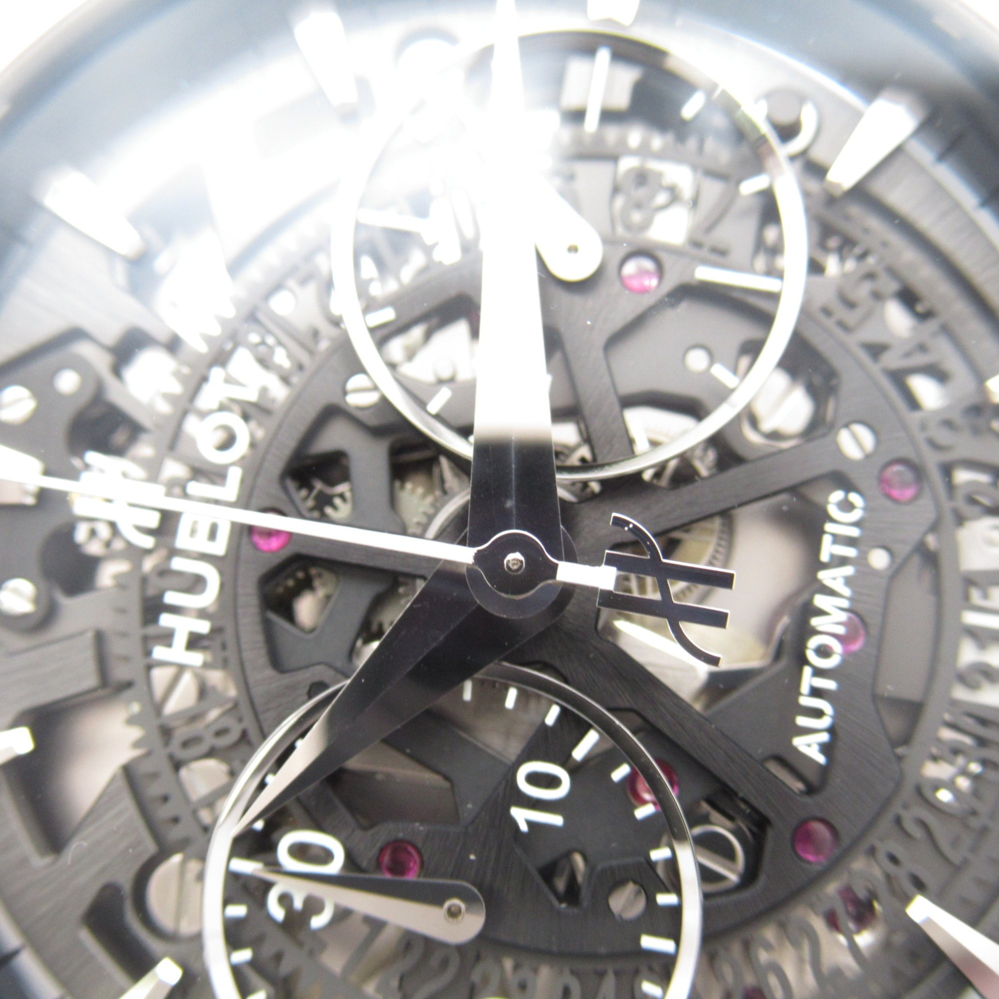 HUBLOT Aero Fusion Chronograph Wrist Watch 525.NX.0127.LR.JORL1 Mechanical Automatic Gray skeleton titanium Rubber be 525.NX.0127.LR.JORL1