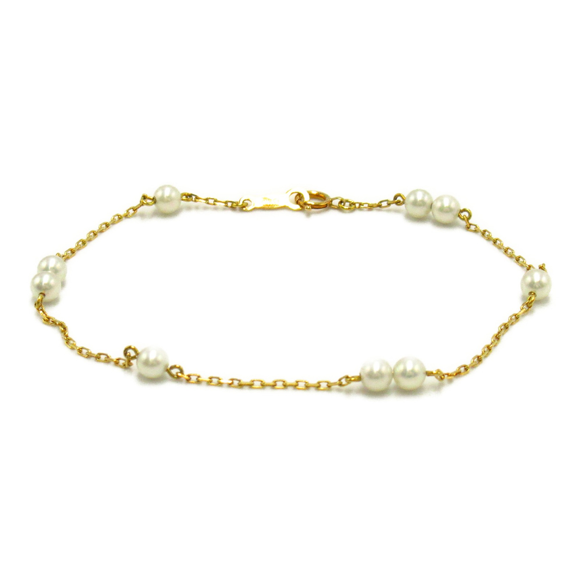 MIKIMOTO Pearl Bracelet White K18 (Yellow Gold) Pearl