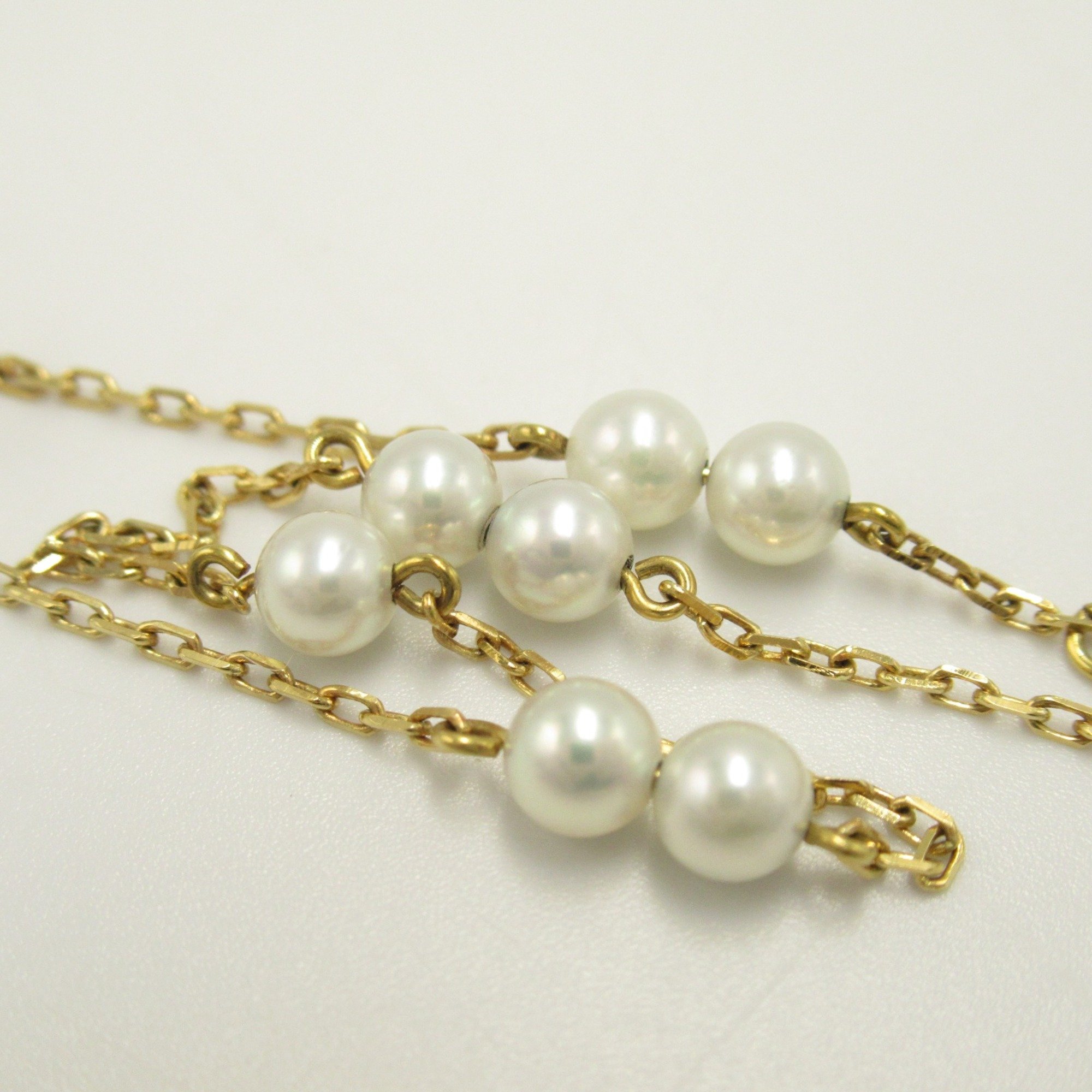 MIKIMOTO Pearl Bracelet White K18 (Yellow Gold) Pearl