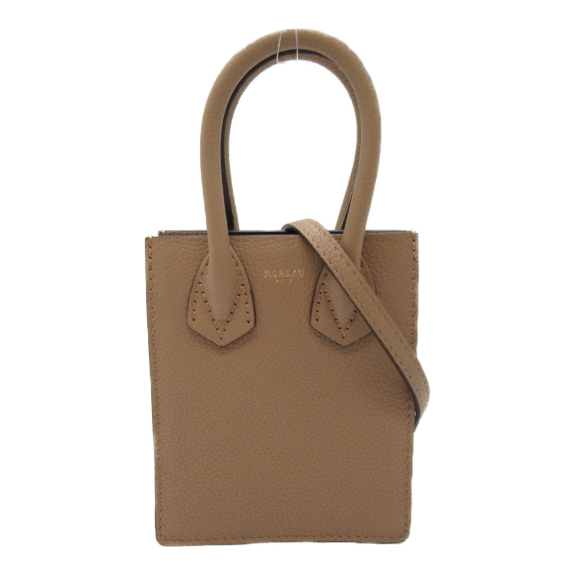 MORABITO 2wayShoulder Bag Beige Camel/Blue Calfskin (cowhide) 012CAUU