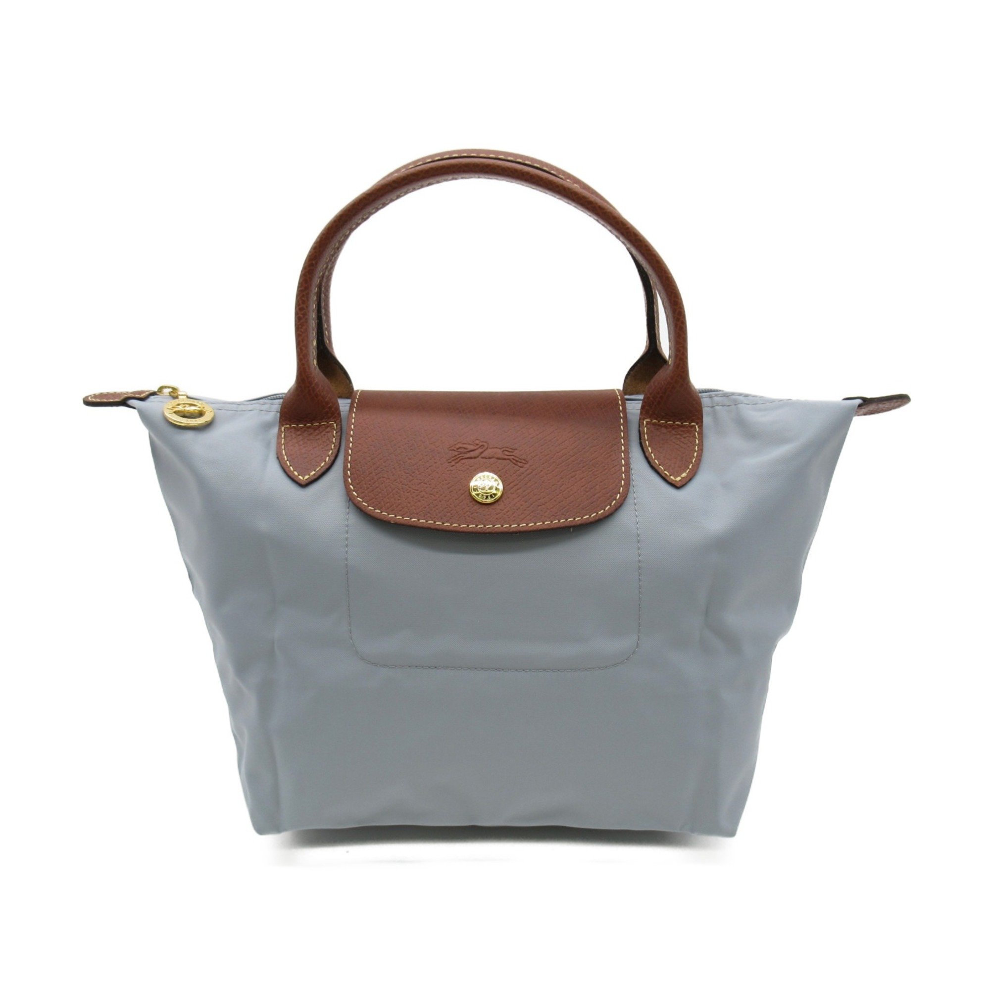 Longchamp Le Pliage Original S Top Handle Bag Gray steel recycled polyamide canvas L1621089P80