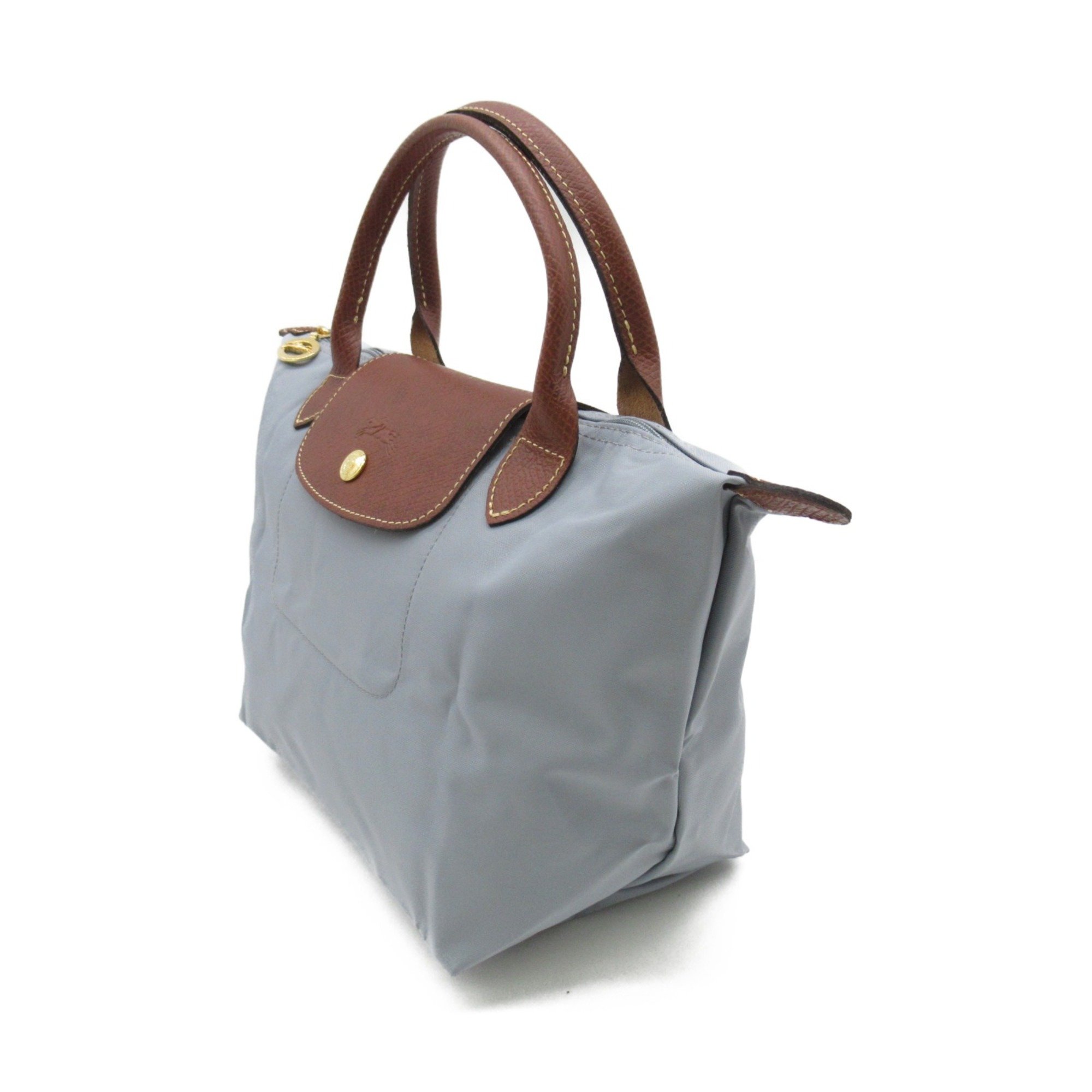 Longchamp Le Pliage Original S Top Handle Bag Gray steel recycled polyamide canvas L1621089P80