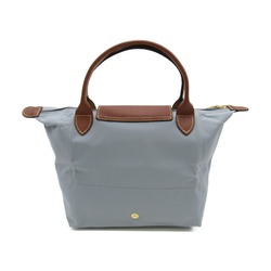 Longchamp Le Pliage Original S Top Handle Bag Gray steel recycled polyamide canvas L1621089P80