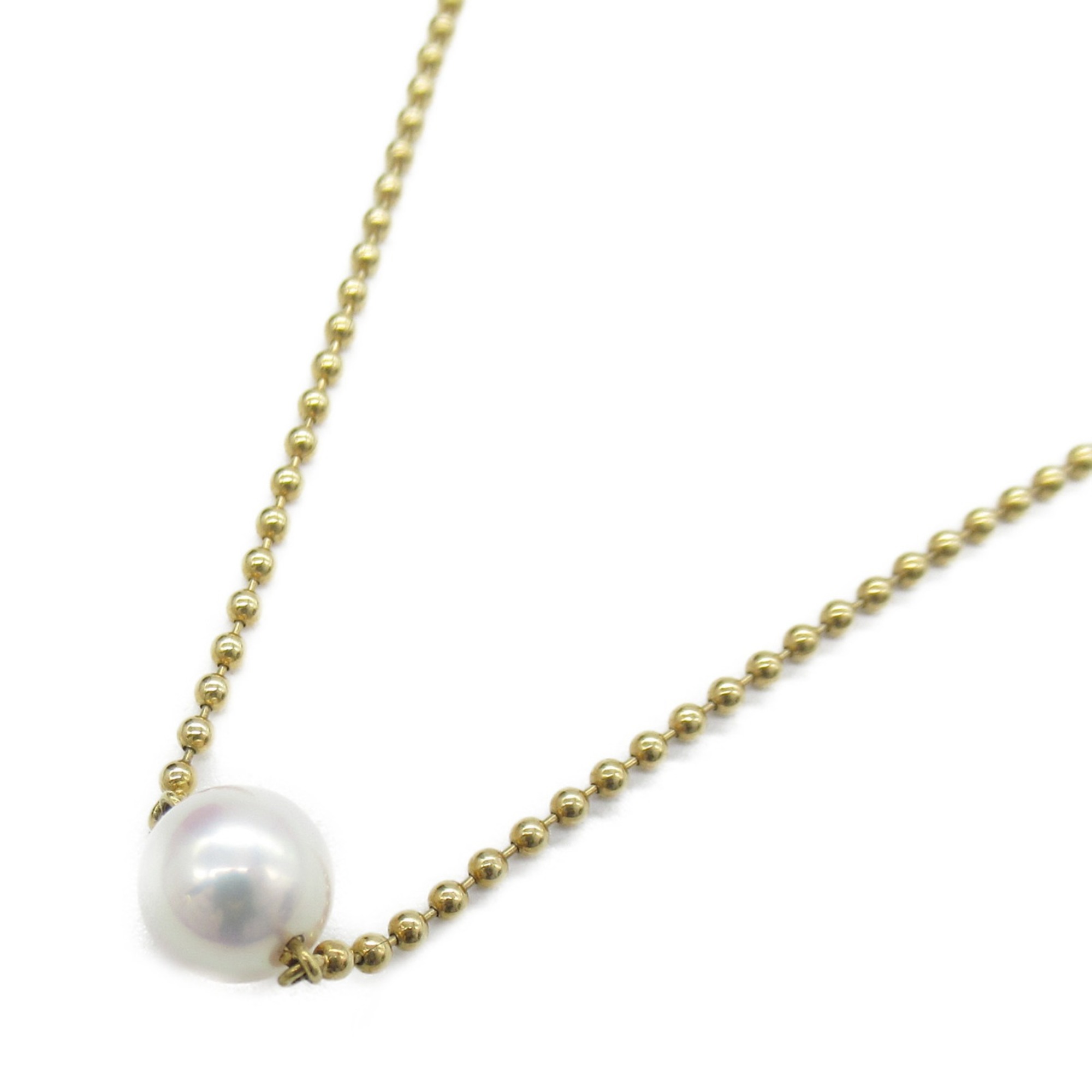 MIKIMOTO Pearl Necklace White K18 (Yellow Gold) Pearl White