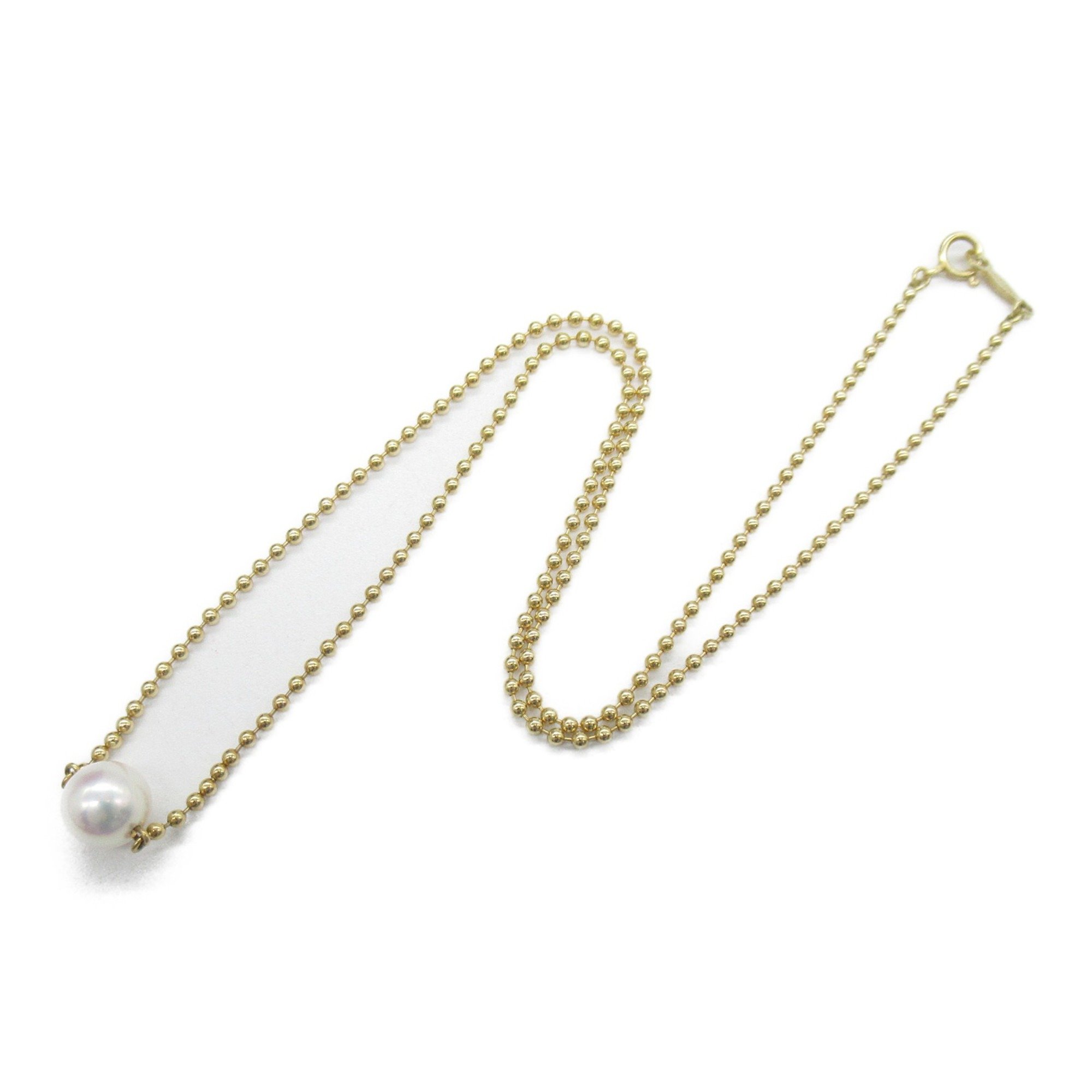 MIKIMOTO Pearl Necklace White K18 (Yellow Gold) Pearl White