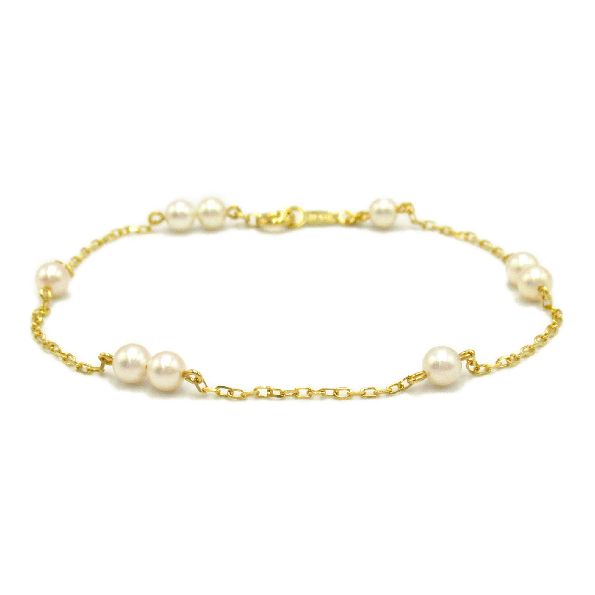 MIKIMOTO Akoya Pearl Bracelet White K18 (Yellow Gold) Pearl