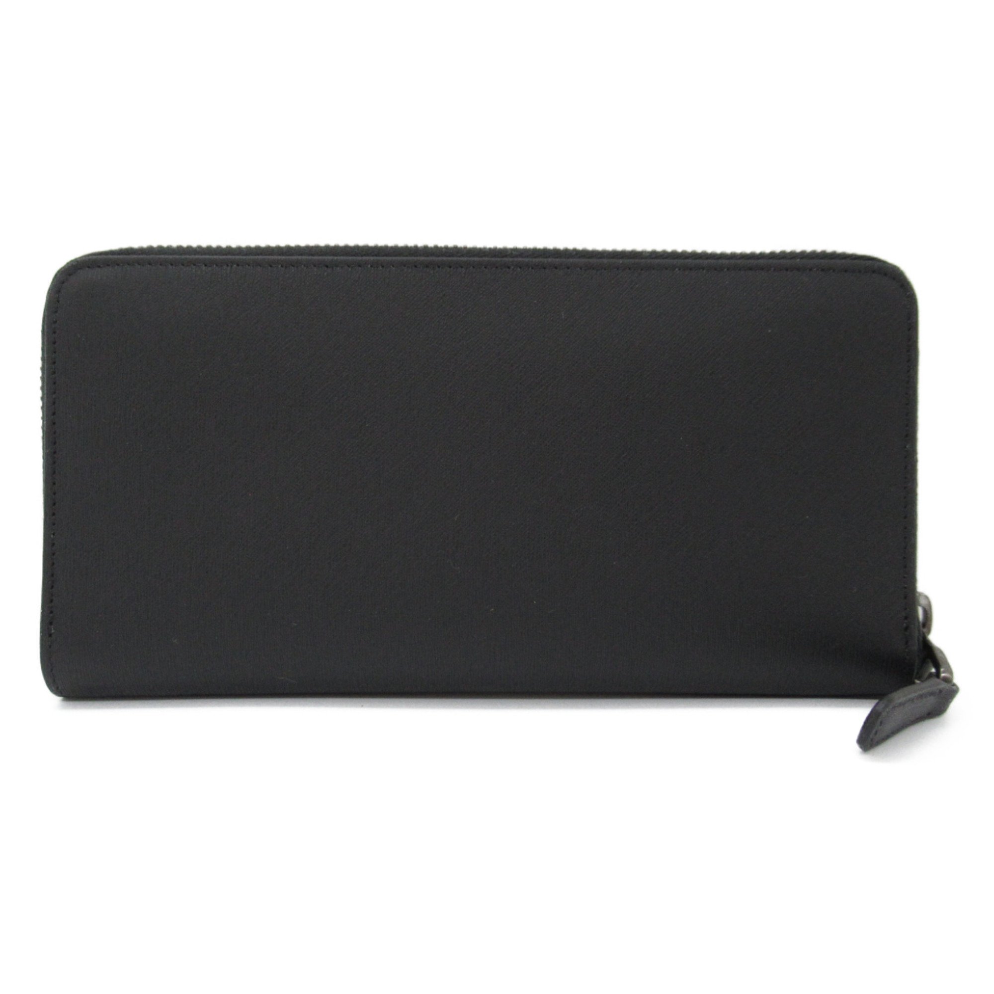 Dunhill Round long wallet Black leather 21FS218SG001R