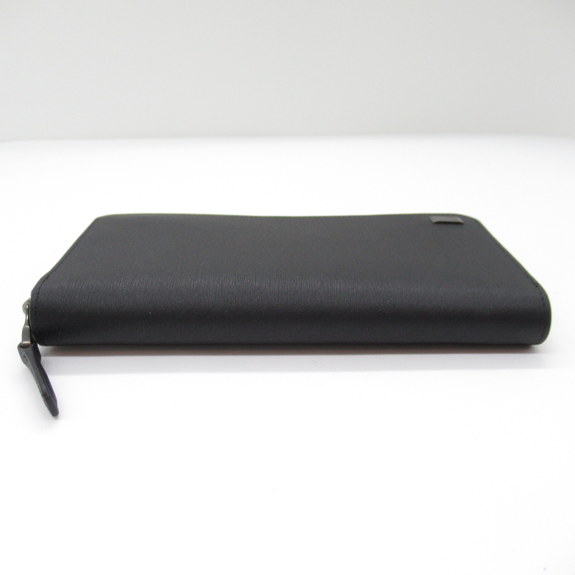 Dunhill Round long wallet Black leather 21FS218SG001R