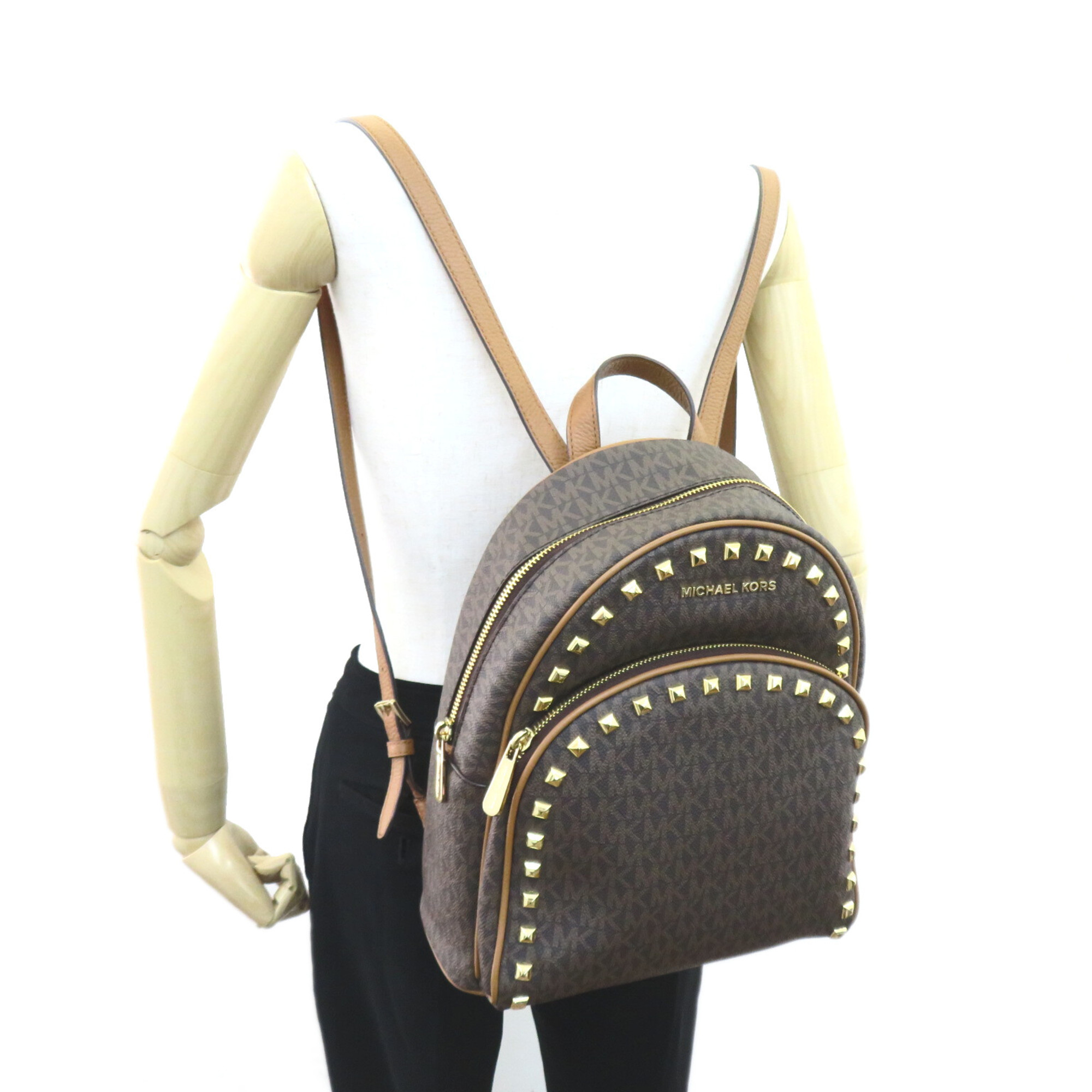 Michael Kors Rucksack Brown PVC coated canvas