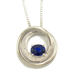 TASAKI Sapphire Diamond Necklace Clear Blue K18WG(WhiteGold) sapphire Clear Blue