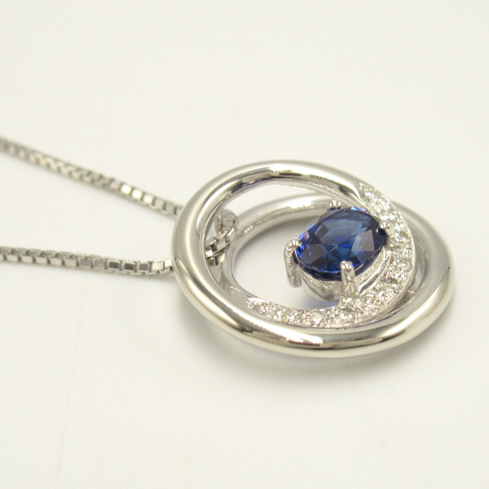 TASAKI Sapphire Diamond Necklace Clear Blue K18WG(WhiteGold) sapphire Clear Blue