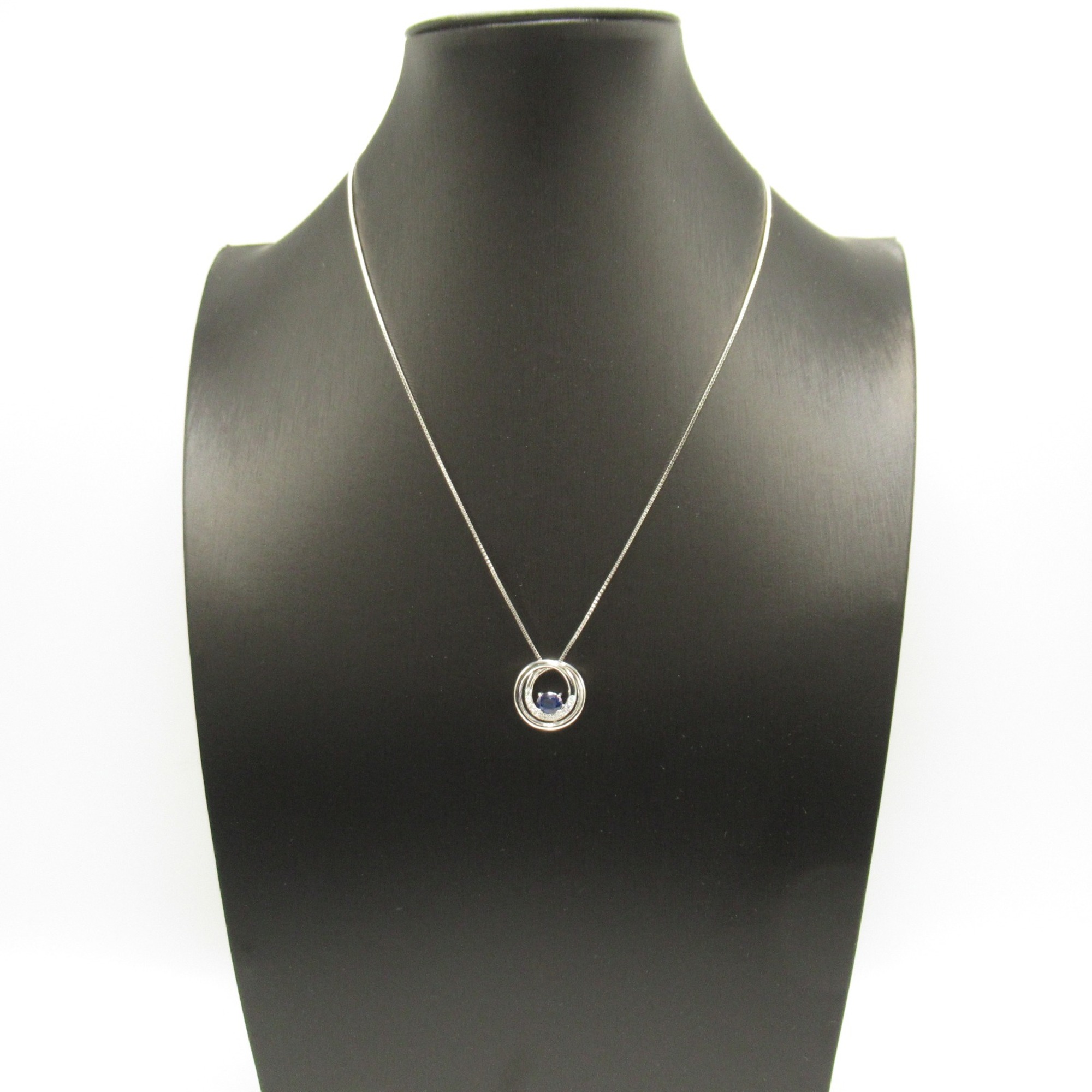 TASAKI Sapphire Diamond Necklace Clear Blue K18WG(WhiteGold) sapphire Clear Blue