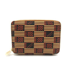 MORABITO coin purse Brown Beige leather 015CLCR