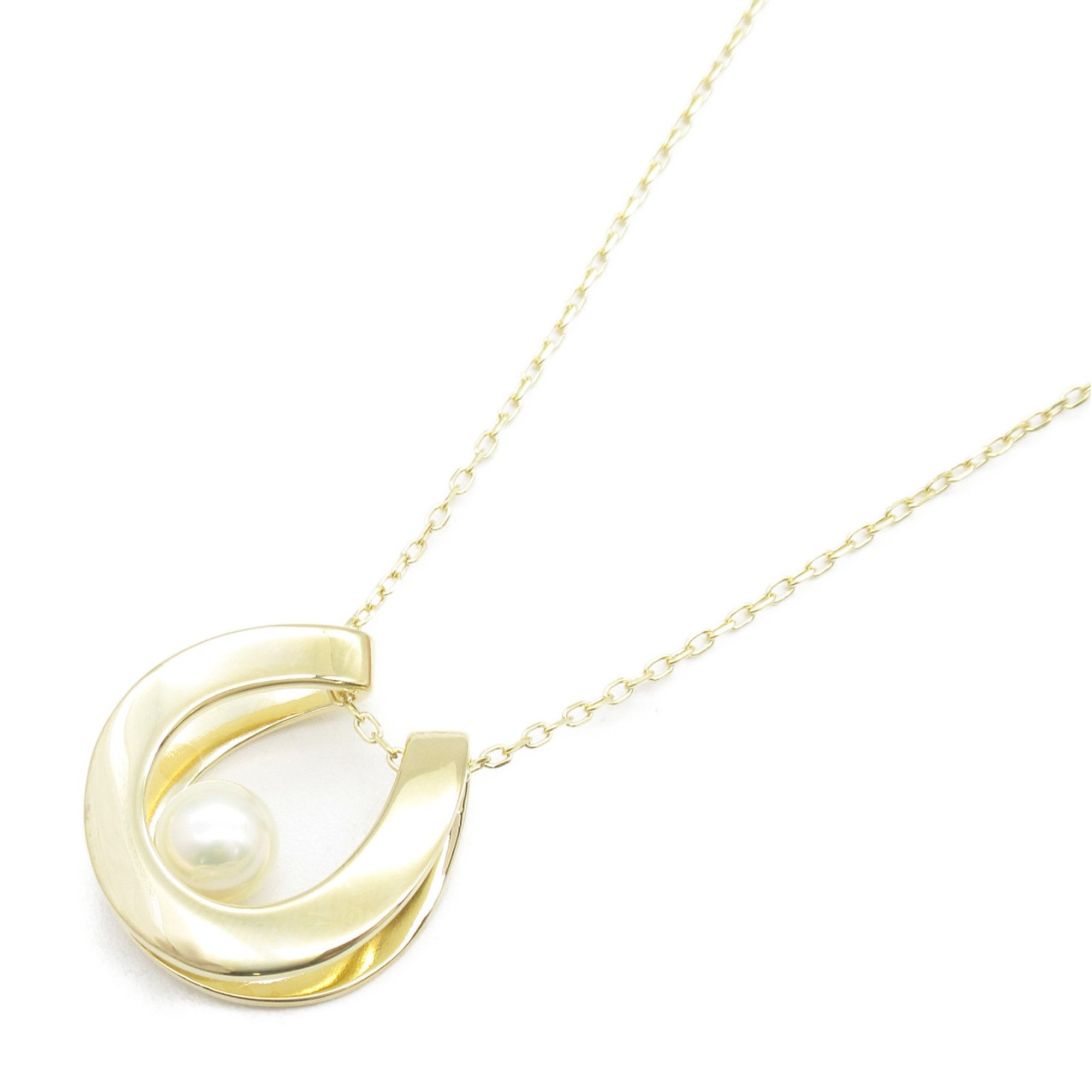 MIKIMOTO Pearl Necklace White K18 (Yellow Gold) Pearl White